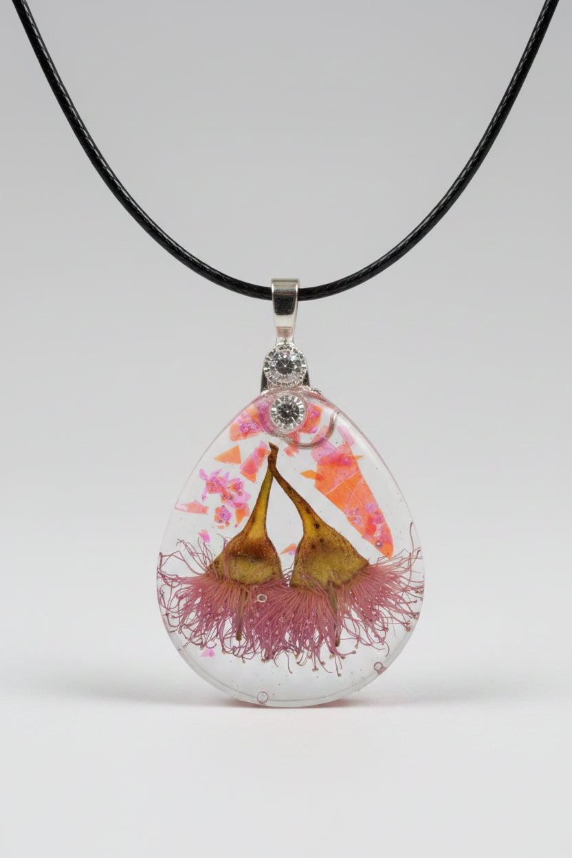 Aura stones-2 pink flowers