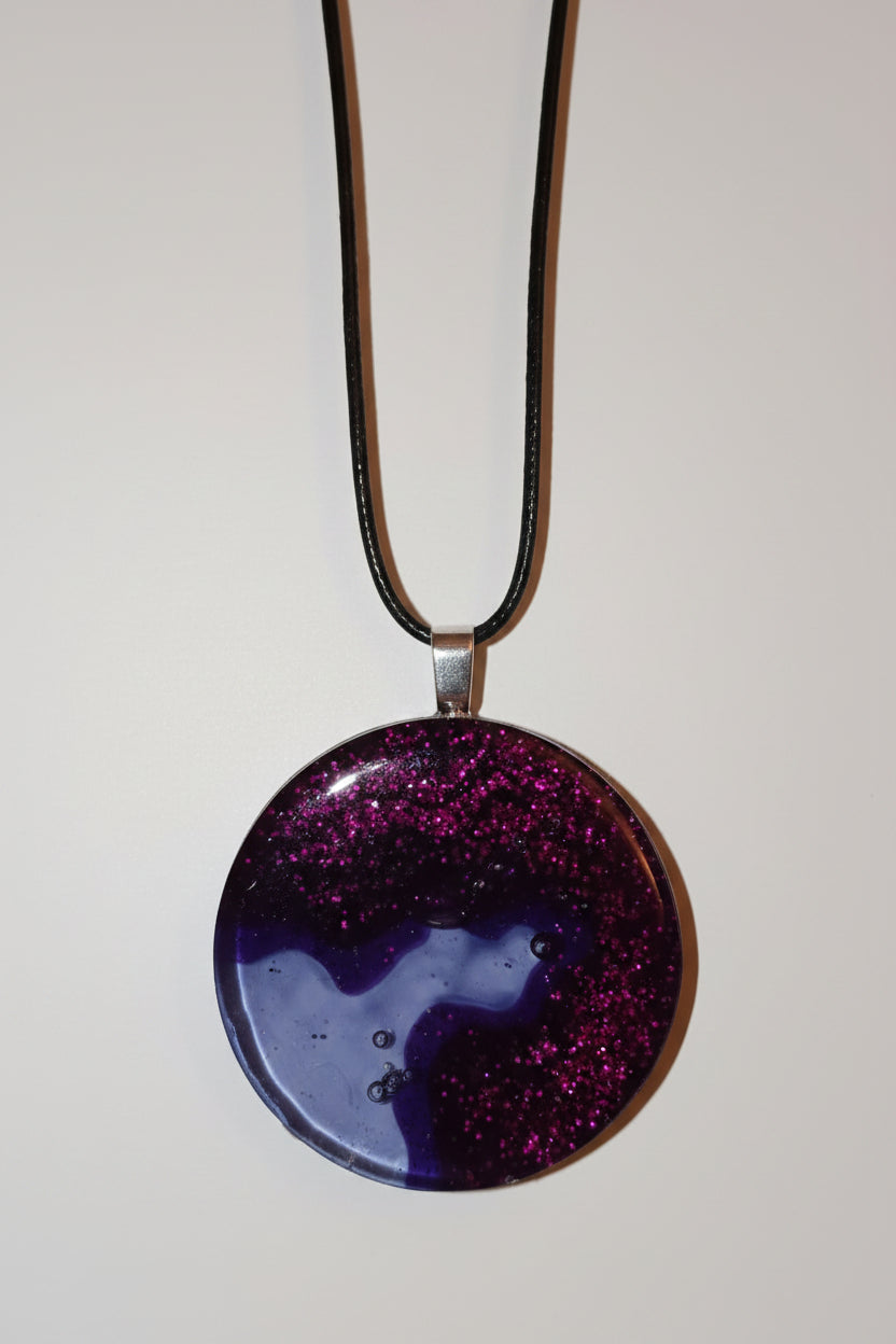 Aura Stones- garnet landscape spilling into a mysterious lake