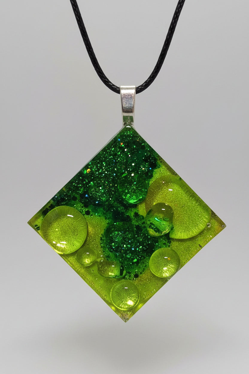 Aura stones- mossy lagoon with dew drops
