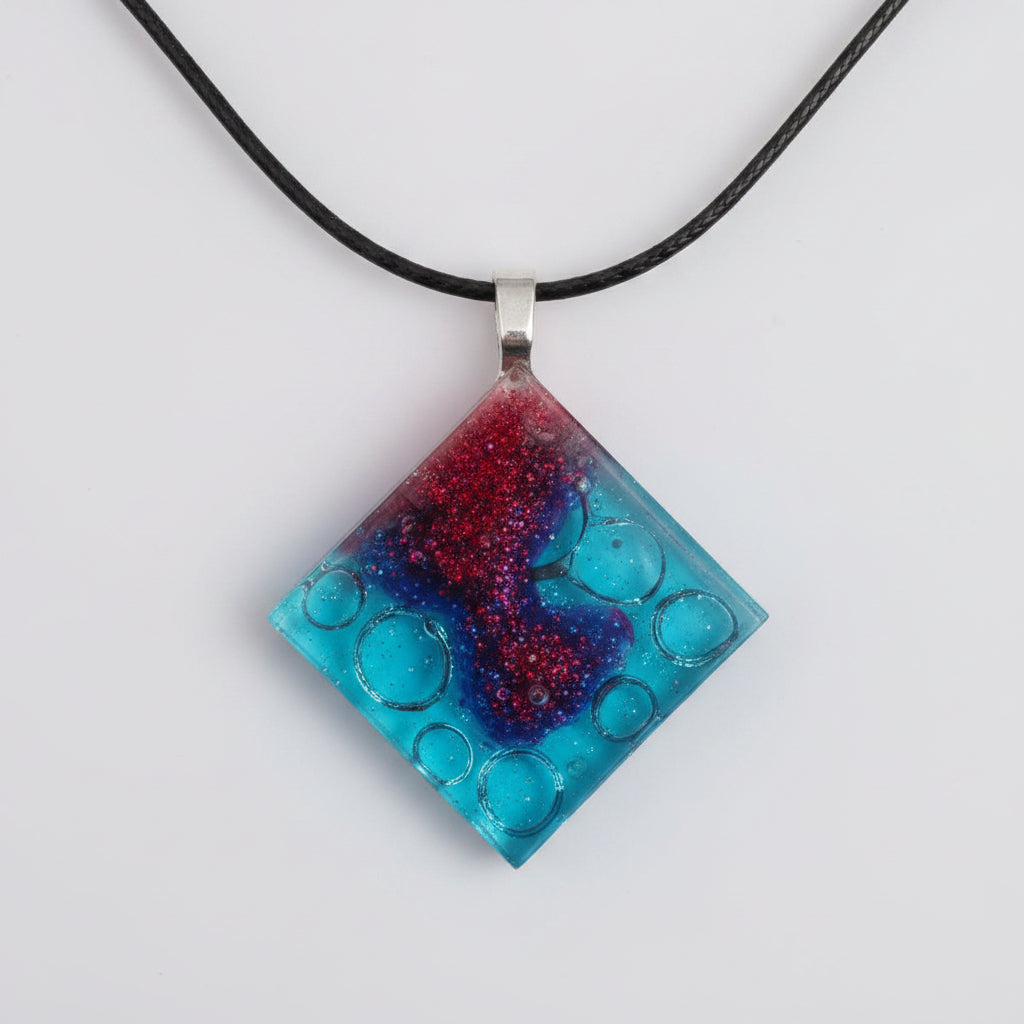 Aura Stones- bubbly spring with red sparkly stones