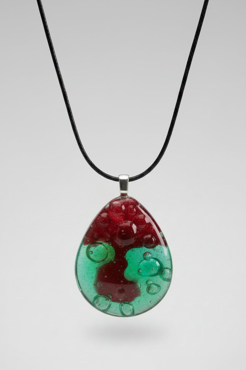 Aura Stones- ruby lava flows into bubbly pool