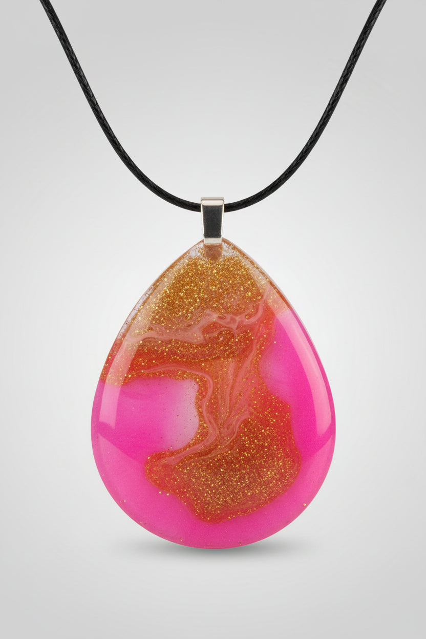 Aura Stones- golden sands poring into pink water
