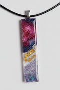 Aura Stones- pendulum with red Indigo gold and rainbows