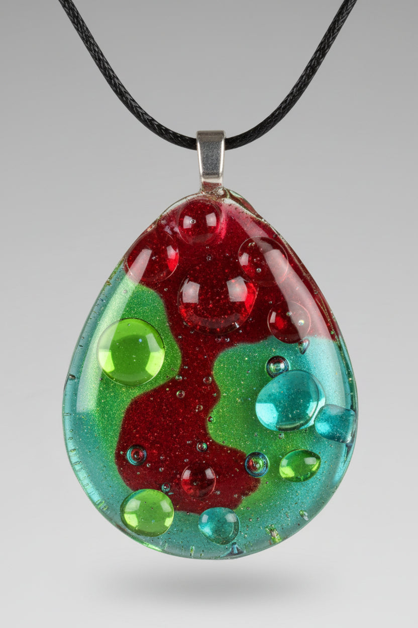 Aura Stones- Red shore bleeds into the cool waters with dewdrops